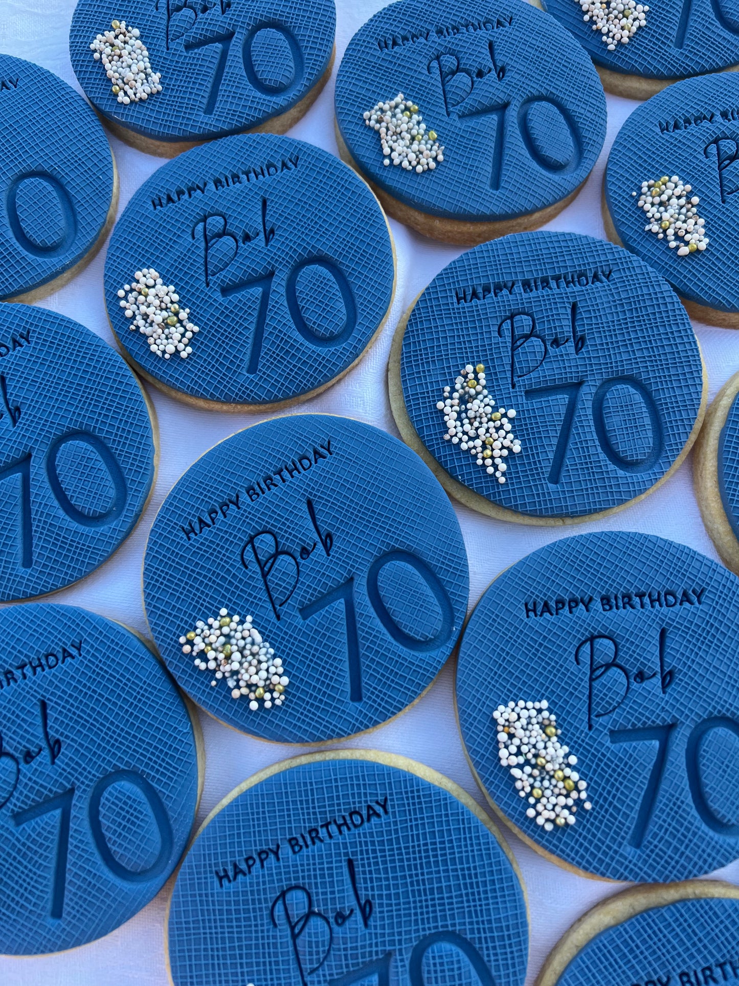 Birthday Cookies (with linen texture)