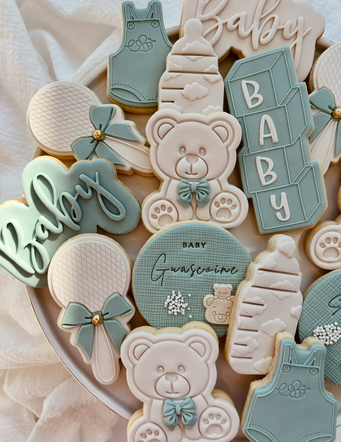Cloud Baby Shower Cookies