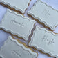 Wavy Place Card Cookies (Large Size)
