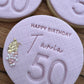 Birthday Cookies (with fine linen texture)