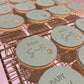 Baby Personalised Cookies (With Gold Foil)
