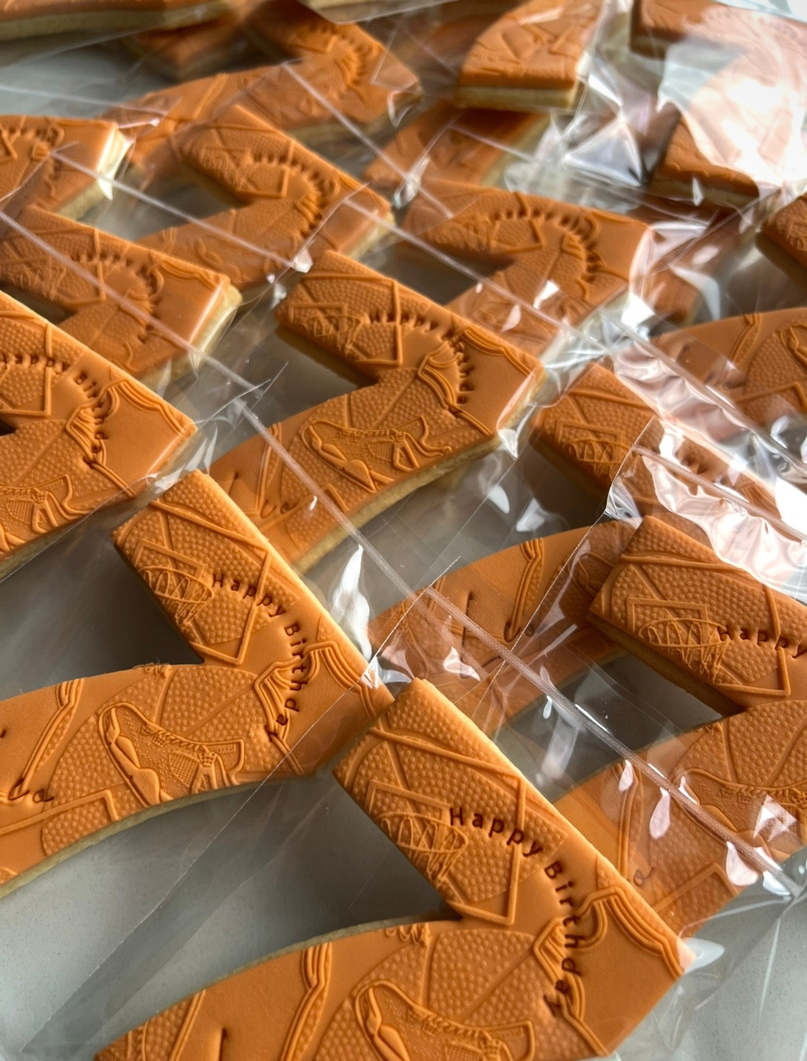 Basketball Number Cookies