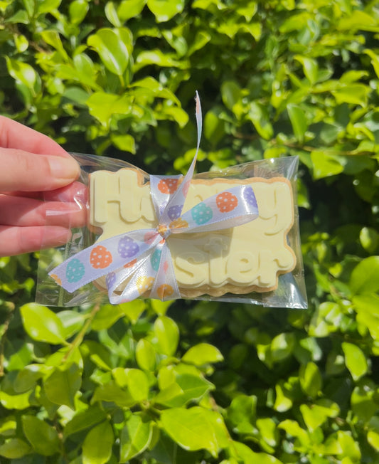 Happy Easter (One Cookie With Ribbon)