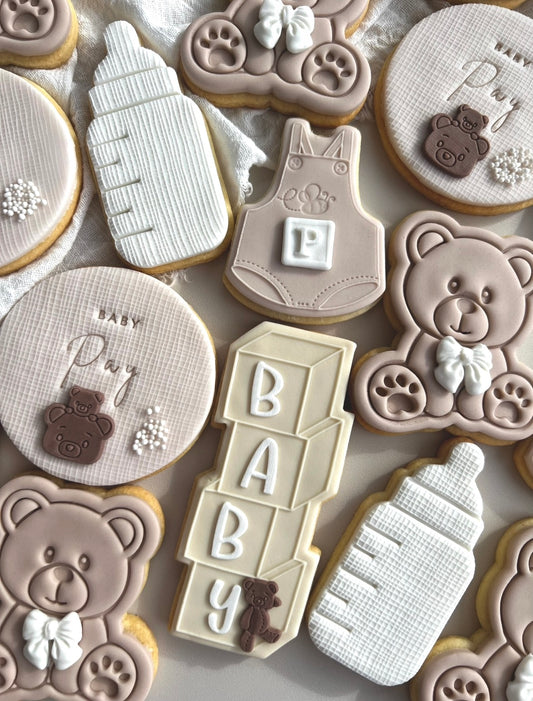 Teddy - Baby Shower Cookies